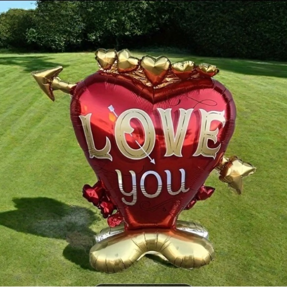 40 Inch Heart Shaped Balloon Cartoon Decor for any celebration - Picture 3 of 3
